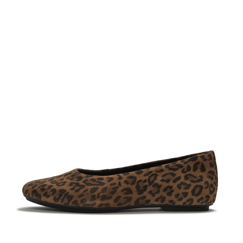 Fitflop Leo Print Suede Ballerina|ADRE76