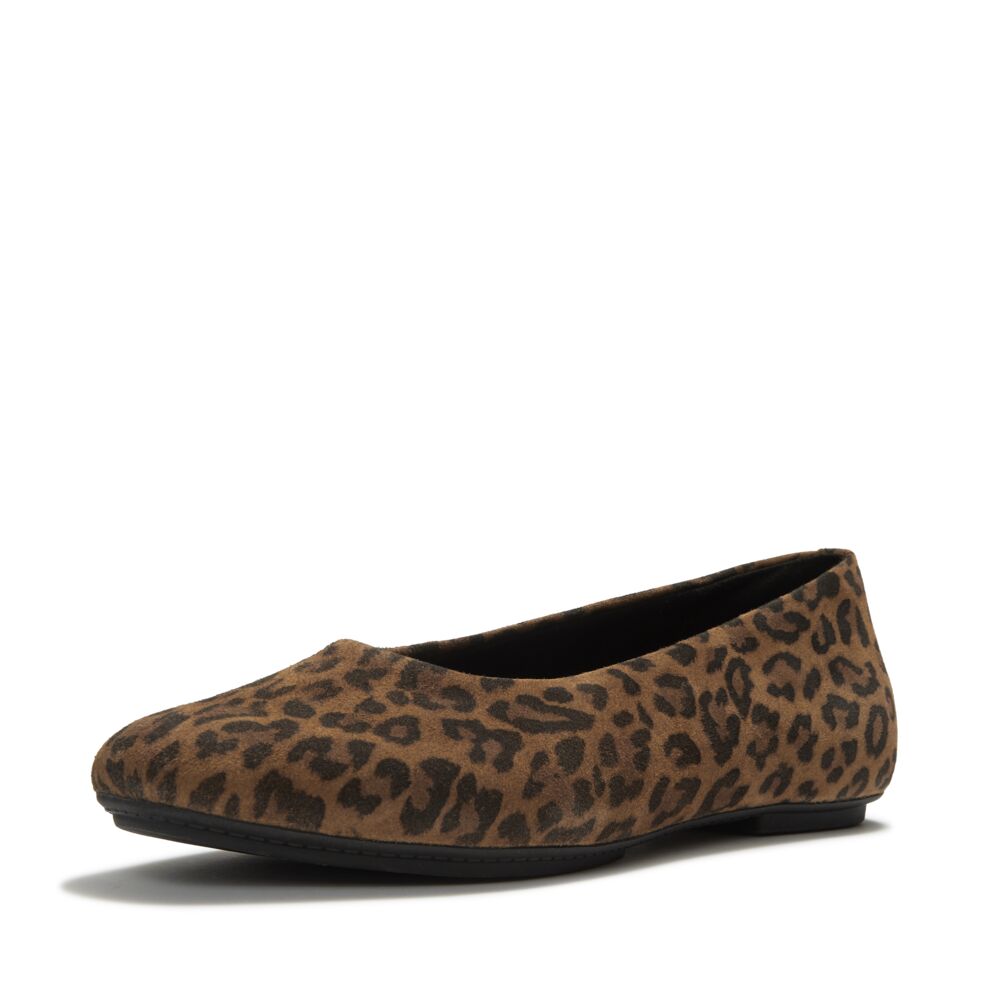 Fitflop Leo Print Suede Ballerina|ADRE76