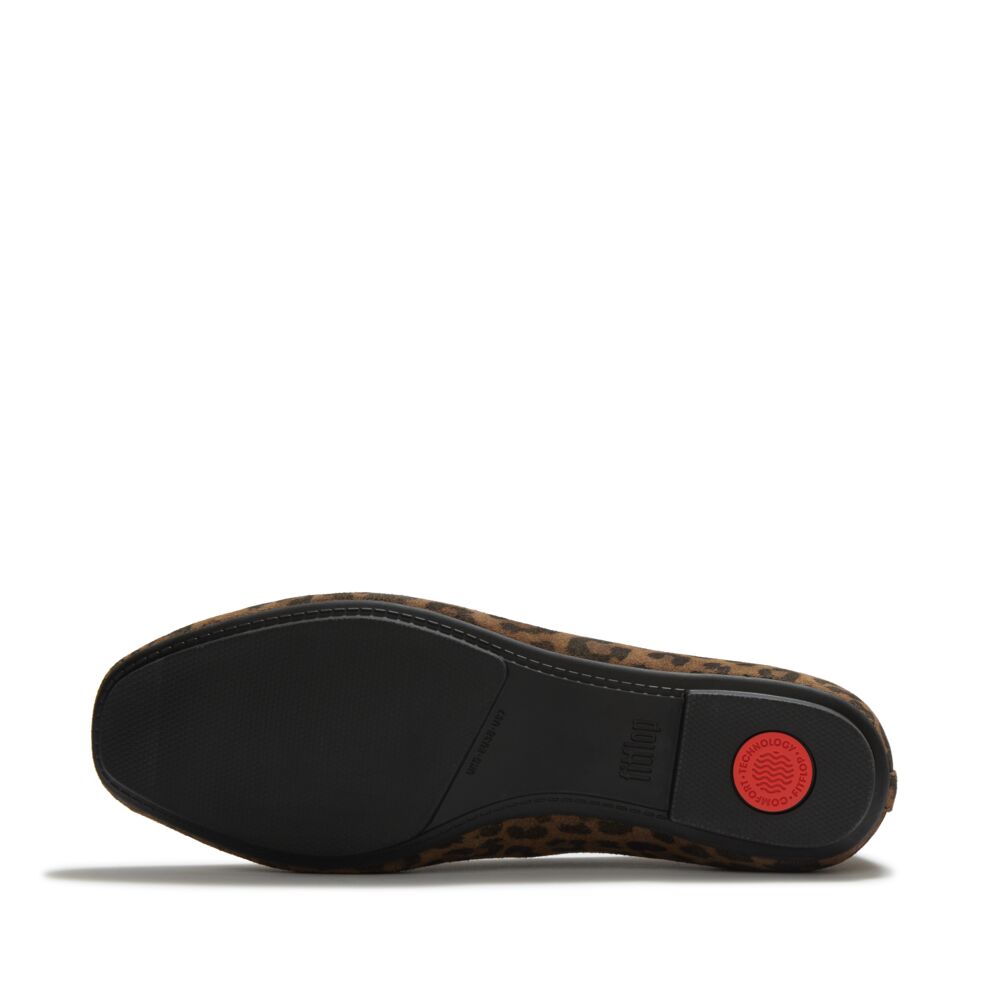 Fitflop Leo Print Suede Ballerina|ADRE76