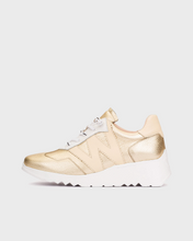 Load image into Gallery viewer, Gold sneaker on a white background
