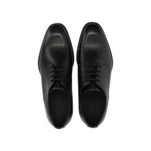 Load image into Gallery viewer, Pair of black dress shoes on a white background
