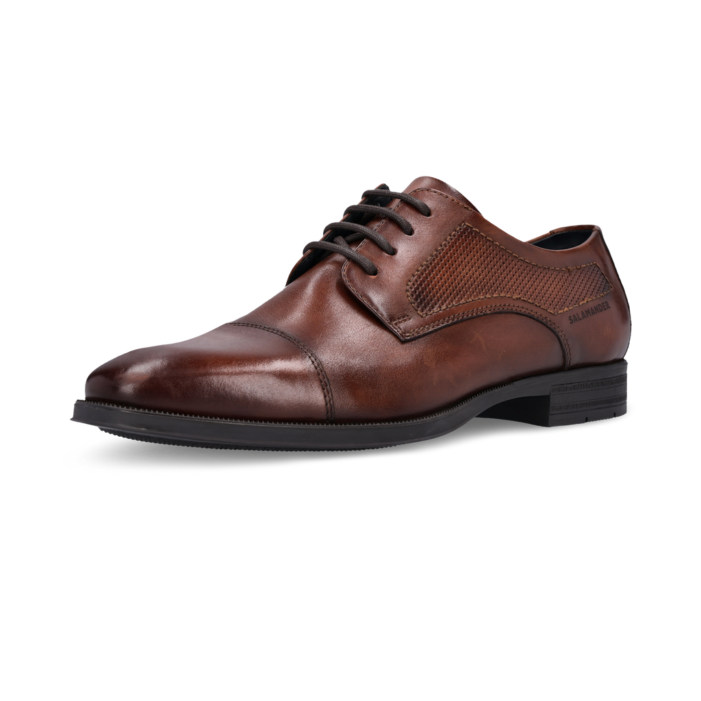 Salamander Cognac Leather Lace-Up Business Shoe|E11AUU0263