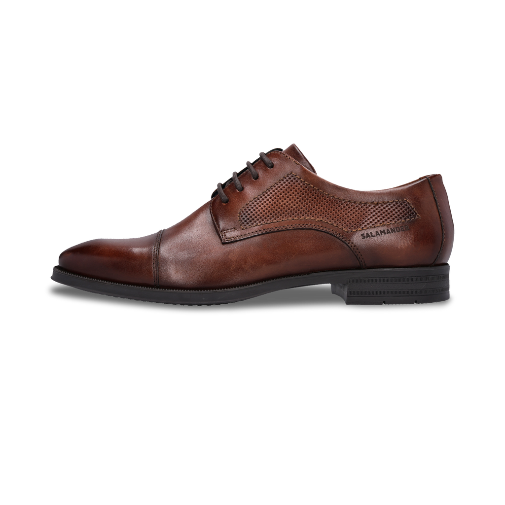 Salamander Cognac Leather Lace-Up Business Shoe|E11AUU0263