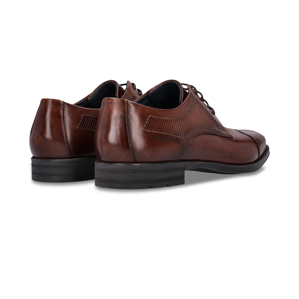 Salamander Cognac Leather Lace-Up Business Shoe|E11AUU0263