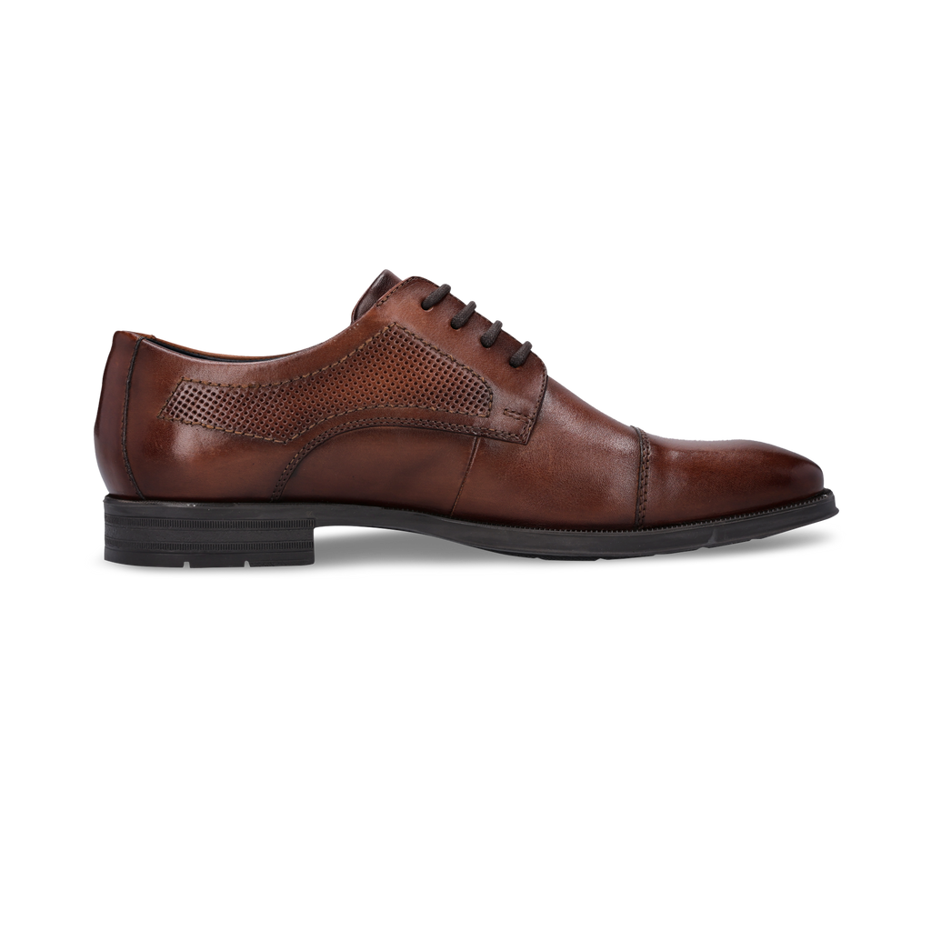 Salamander Cognac Leather Lace-Up Business Shoe|E11AUU0263