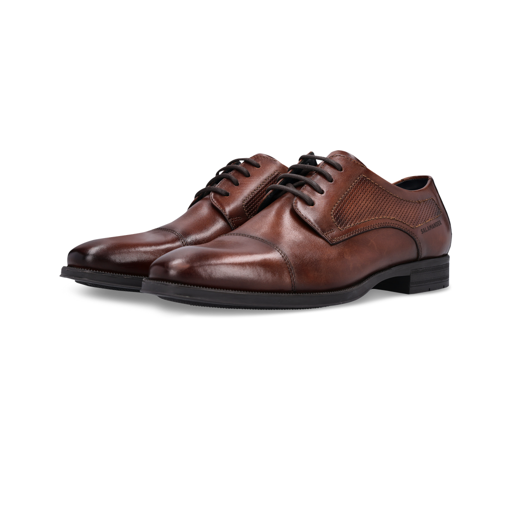 Salamander Cognac Leather Lace-Up Business Shoe|E11AUU0263