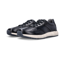 Load image into Gallery viewer, Salamander Navy Leather Trainer|E31ASA0541-
