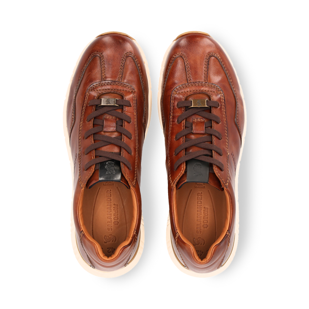 Salamander Cognac Leather Trainer|E31ASA0563
