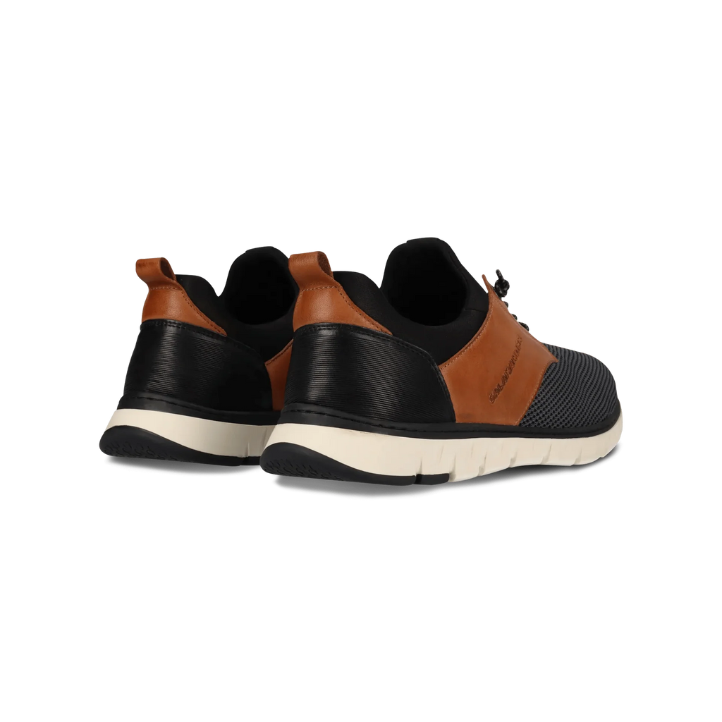 Salamander Sporty Dark Grey and Tan Trainer|E31ASB6011