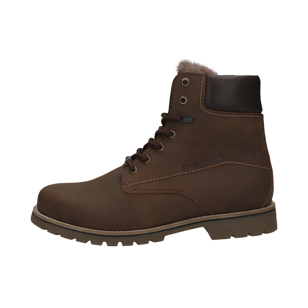 Salamander Brown Nubuck Warm Lined Ankle Boot|E31AUY4160