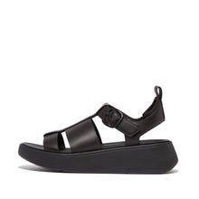 Load image into Gallery viewer, Black sandal with a platform sole on a white background

