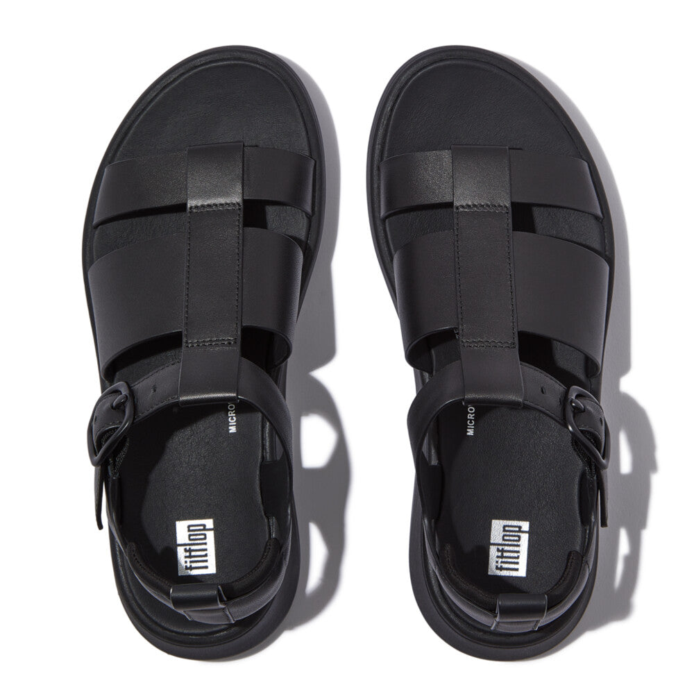 Fitflop Black Leather Fisherman Sandal|HV1001