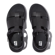 Load image into Gallery viewer, Fitflop Black Leather Fisherman Sandal|HV1001
