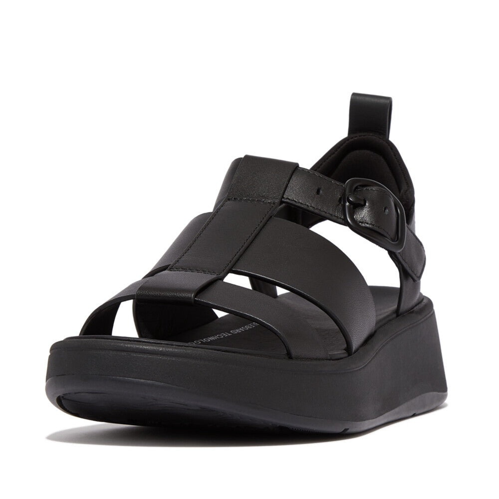 Fitflop Black Leather Fisherman Sandal|HV1001