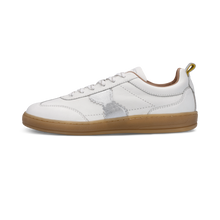 Load image into Gallery viewer, White sneaker with brown sole on a white background
