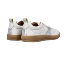 Load image into Gallery viewer, Salamander White and Silver Leather Trainer|F31ARN0320
