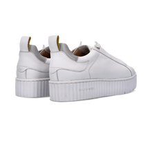 Load image into Gallery viewer, Salamander White Leather Platform Trainer|F31ARP0320
