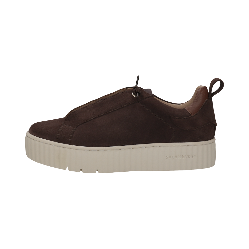 Salamander Brown Soft Suede Platform Trainer|F31ARP0361
