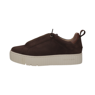 Salamander Brown Soft Suede Platform Trainer|F31ARP0361
