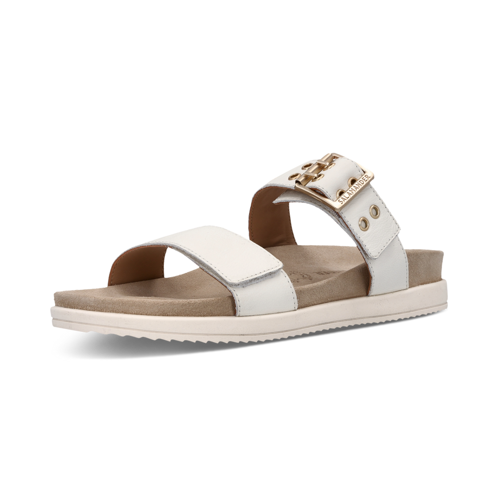 Salamander Beige Leather Sandal|F31AS39021