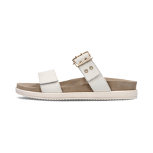 Load image into Gallery viewer, White sandal with a brown sole on a white background
