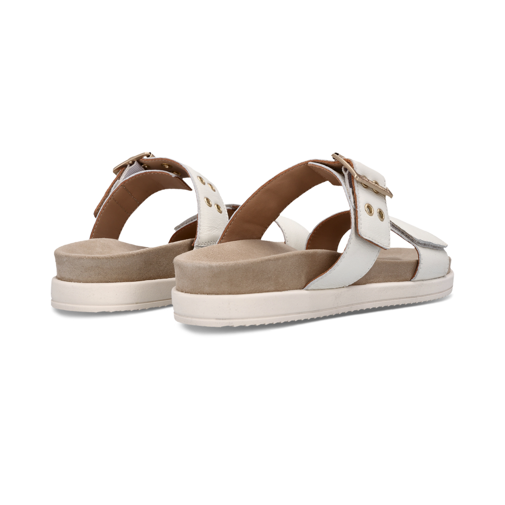 Salamander Beige Leather Sandal|F31AS39021