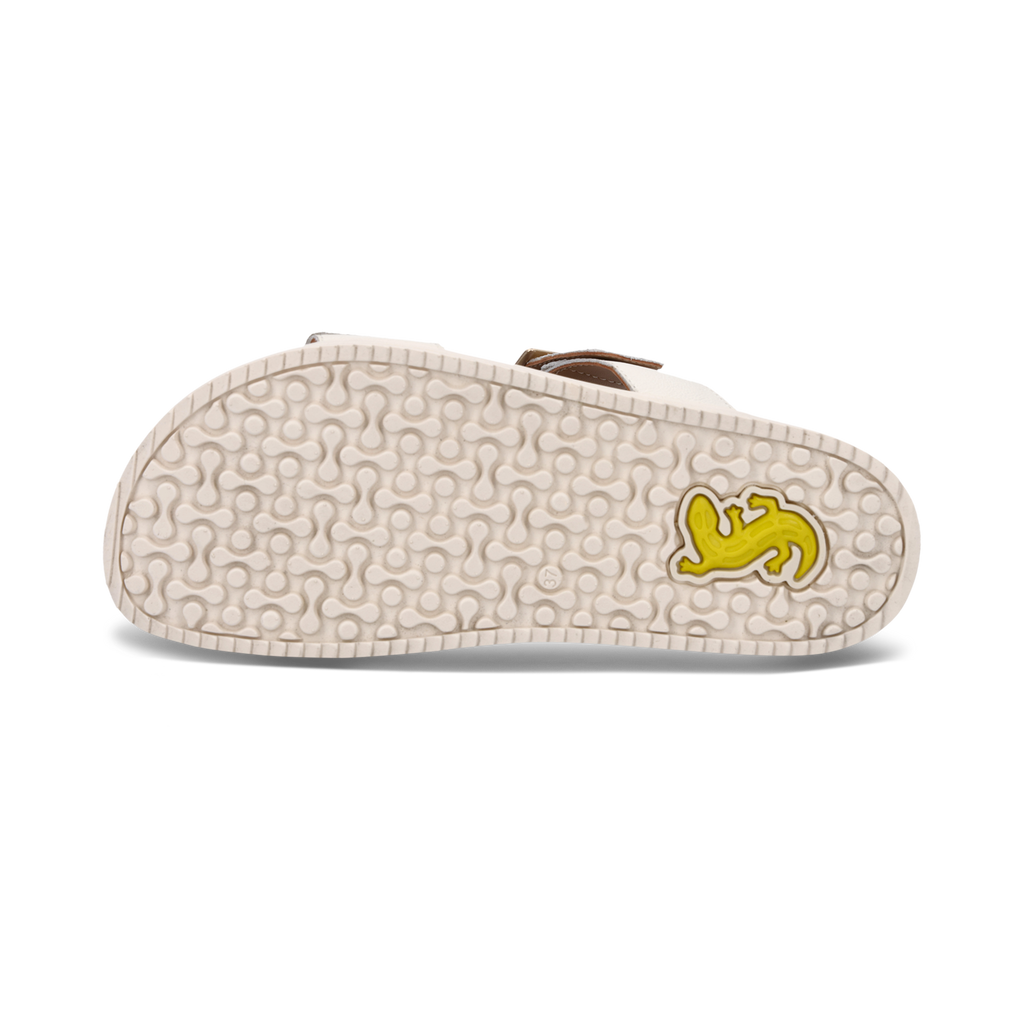 Salamander Beige Leather Sandal|F31AS39021