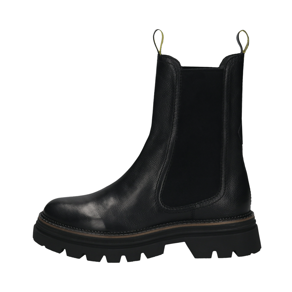 Salamander Black Leather Mid Calf Chelsea Boot|F31AUP3010
