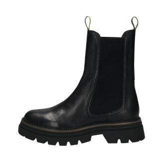 Salamander Black Leather Mid Calf Chelsea Boot|F31AUP3010