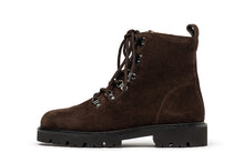 Load image into Gallery viewer, Unisa Dark Chocolate Suede Laced Ankle Boot |FIELABR
