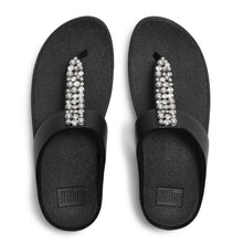 Load image into Gallery viewer, Fitflop Pearls and Crystal Black Toe Post|A2N001

