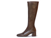 Load image into Gallery viewer, Brown knee-high boot on a white background
