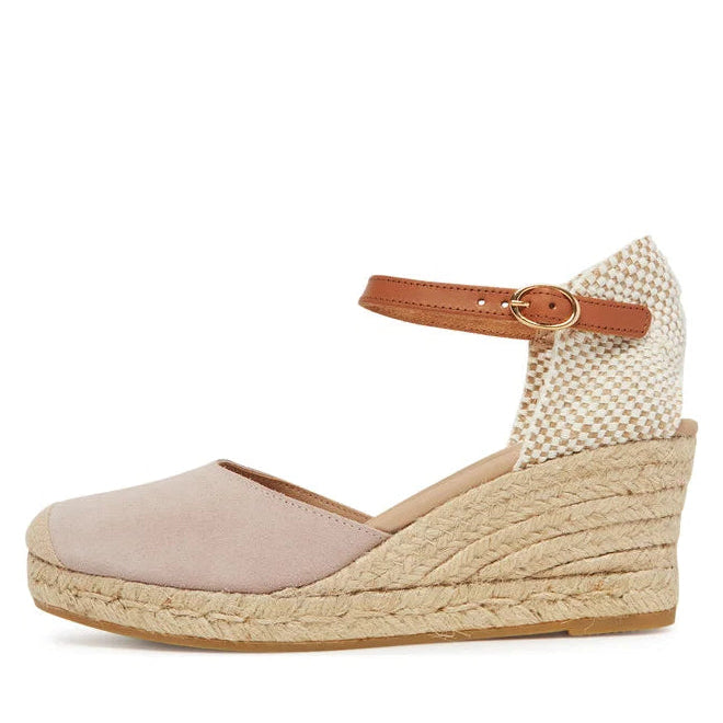 Genuins Carina Soft Pink Wedge Espadrille |G106385