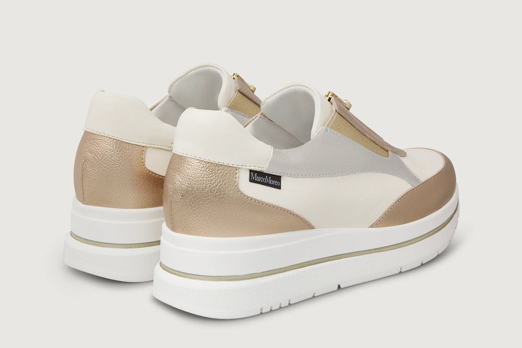 Marco Moreo Silver and Gold Wedge Shoe|XM652JOP