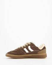 Load image into Gallery viewer, Brown sneaker with white fur lining on a white background
