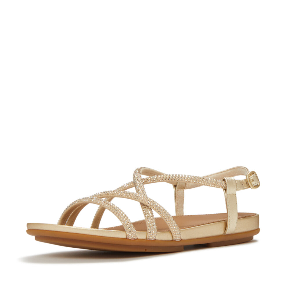Fit Flop Crystal Gold Strappy Sandal| A3Z675