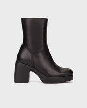 Load image into Gallery viewer, Wonders Black Platform Ankle Boot|H49101NE
