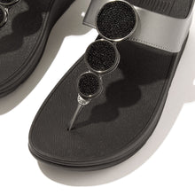 Load image into Gallery viewer, Fitflop Bead Circle Pewter Black Toe Post| HJ1B06
