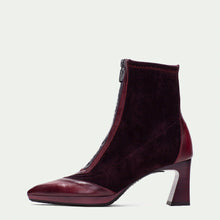 Load image into Gallery viewer, Hispanitas Bordo Suede &amp; Leather Ankkle Boot| HI254186BU
