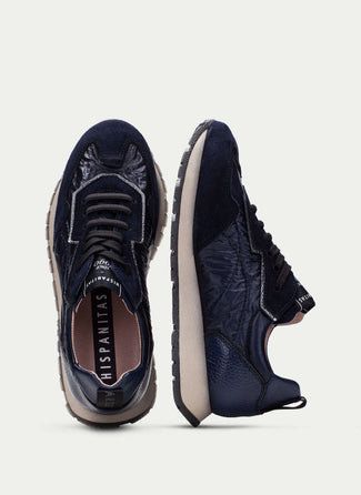 Hispanitas Navy Leather & Suede Trainer|HI254209NA