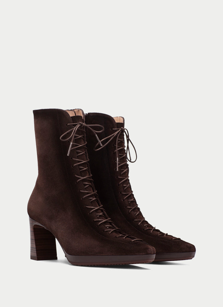 Hispanitas Dark Brown Laced Ankle Boot|HI265227ES