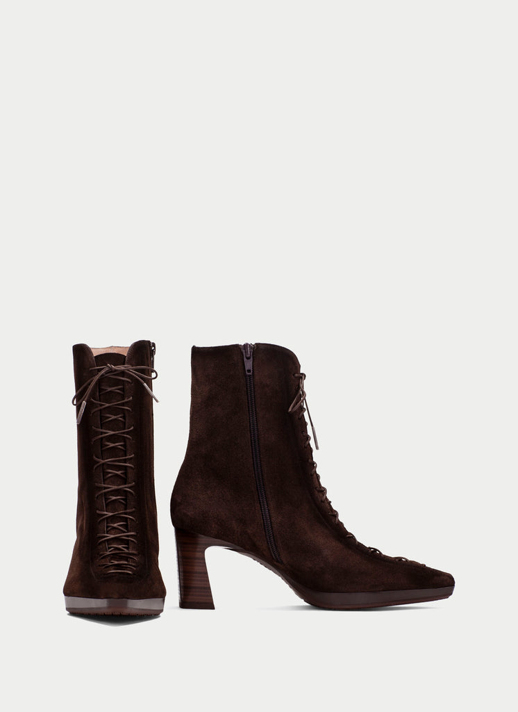 Hispanitas Dark Brown Laced Ankle Boot|HI265227ES