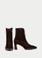 Load image into Gallery viewer, Hispanitas Dark Brown Laced Ankle Boot|HI265227ES
