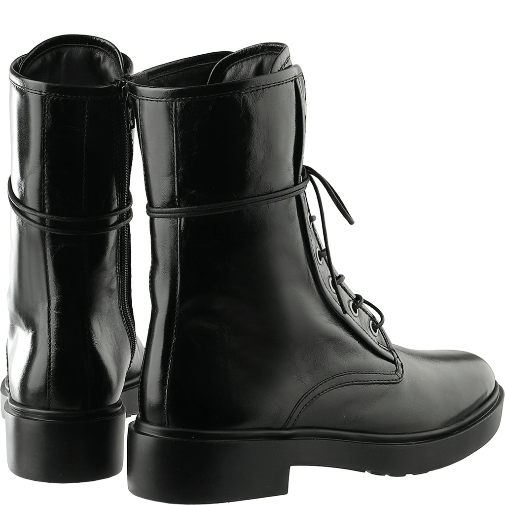 Hogl Black Leather Laced Ankle Boot|2101523010