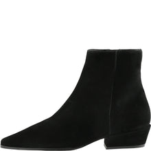 Load image into Gallery viewer, Black ankle boots on a white background
