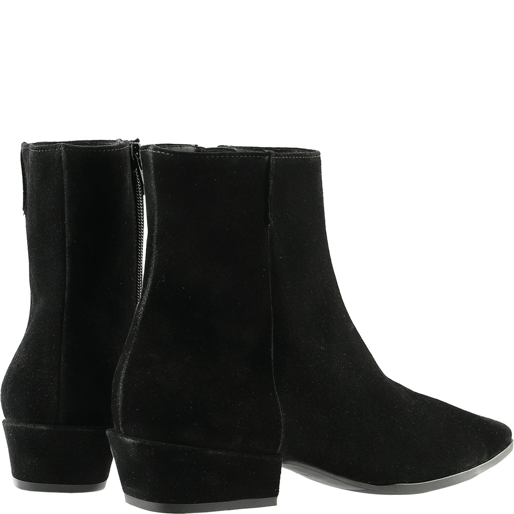 Hogl Black Suede Pointy Ankle Boot|2102902010
