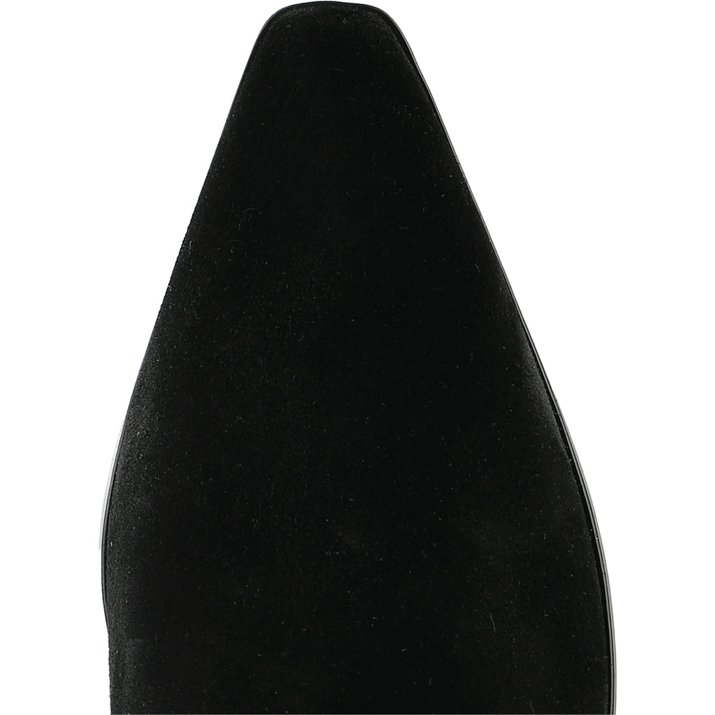 Hogl Black Suede Pointy Ankle Boot|2102902010