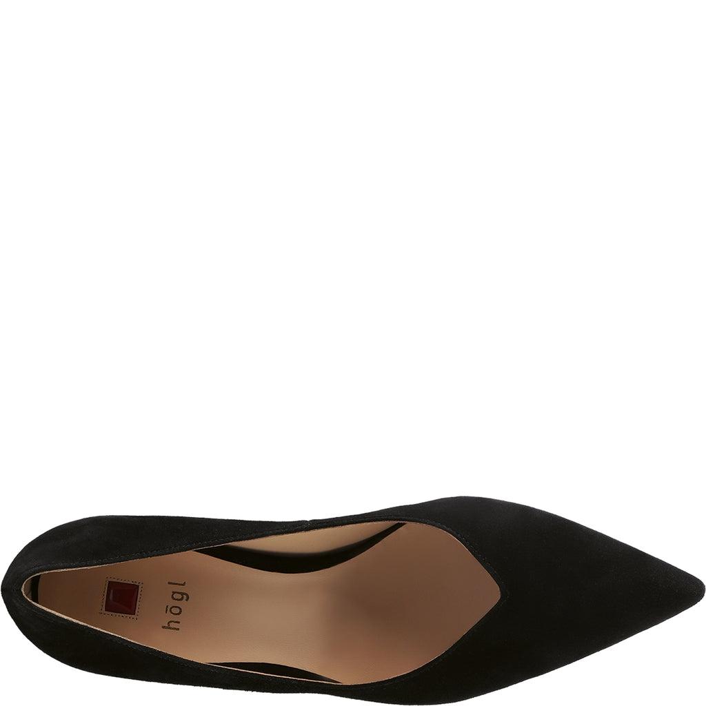Hogl Black Suede Court Shoe|2104502010
