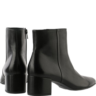Hogl Black Smooth Leather Ankle Boot|2104703010