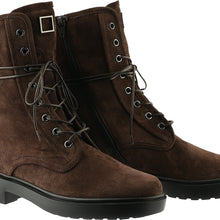Load image into Gallery viewer, Hogl Chocolate Suede Laced Ankle Boot|2101522210
